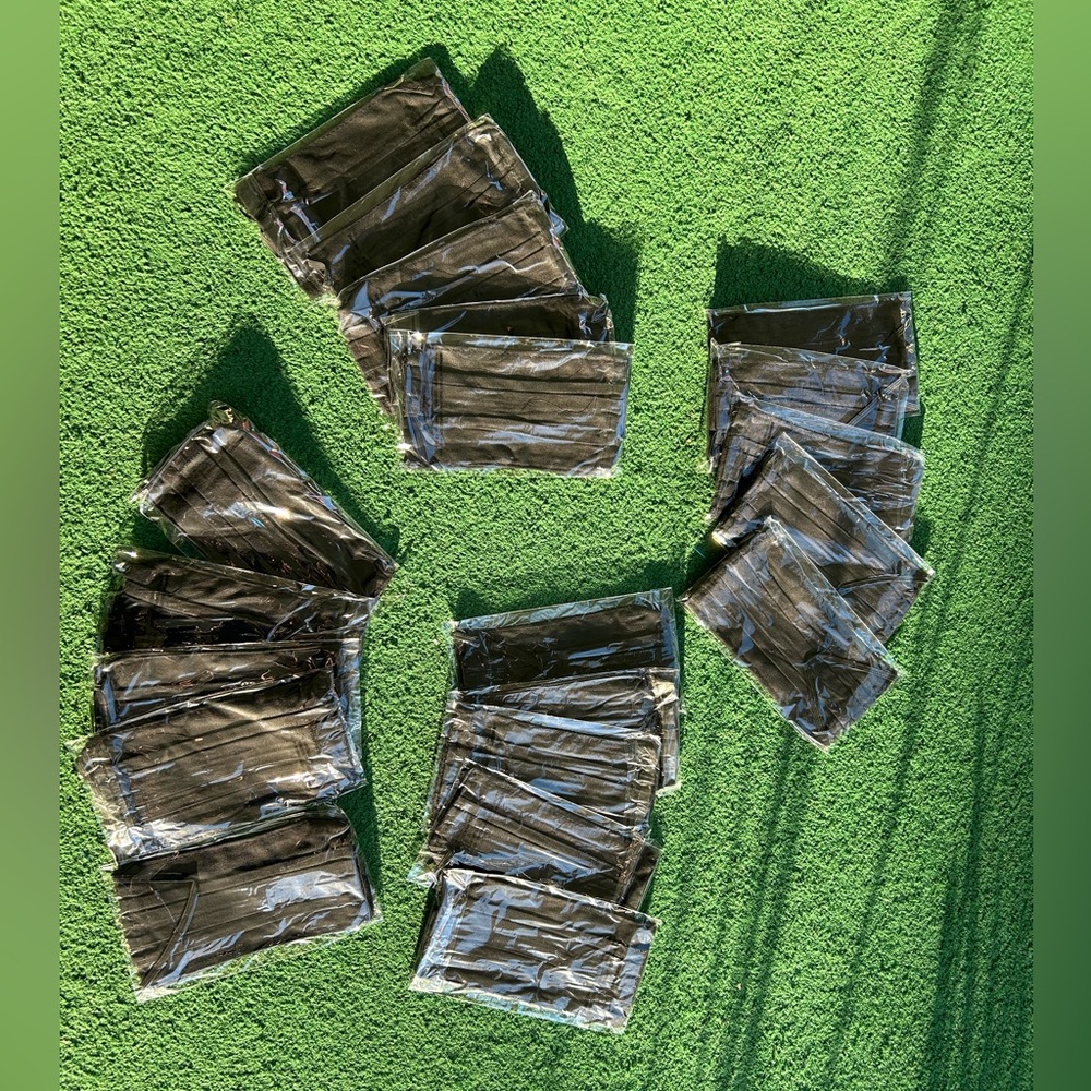 NWT Package of 20 facial masks that are cloth & reusable w/ elastic ear loops.